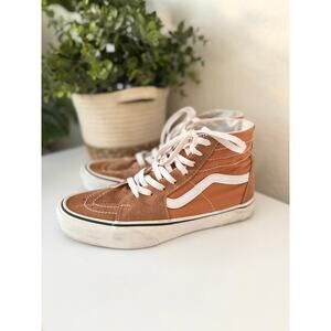 Vans Sk8-Hi High Top Sneakers Burnt Orange Suede Canvas – Men’s 7.5 / Women’s 9